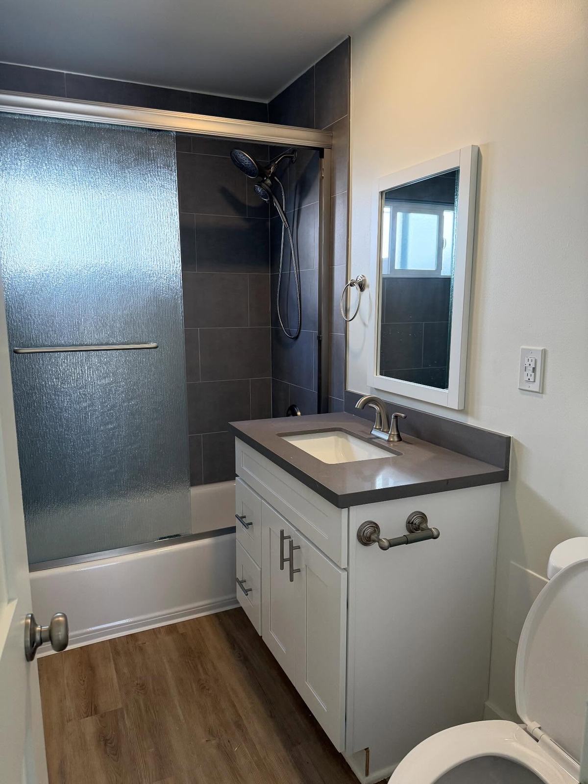 Dated tile to a clean modern finish after
