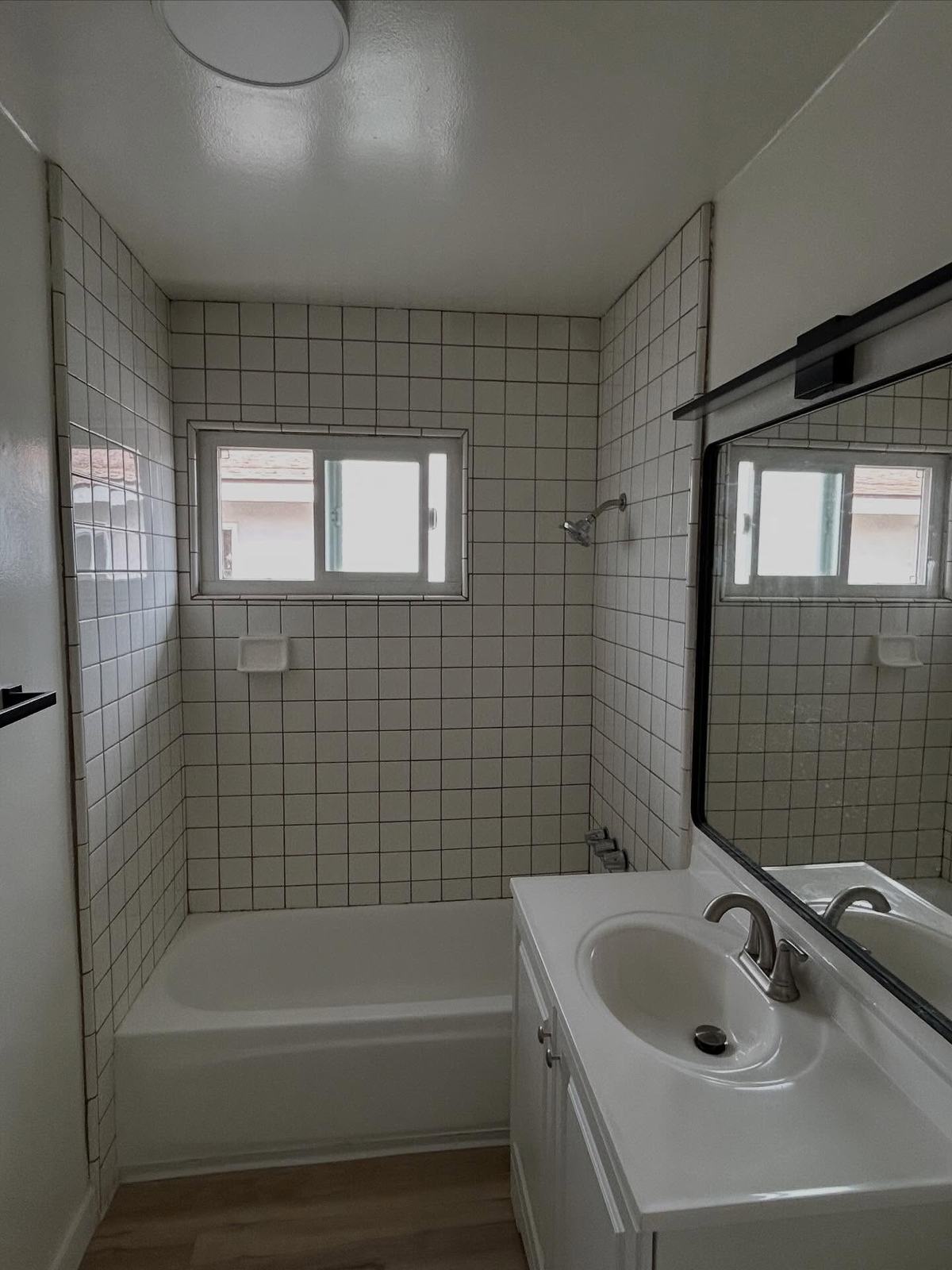 Dated tile to a clean modern finish before
